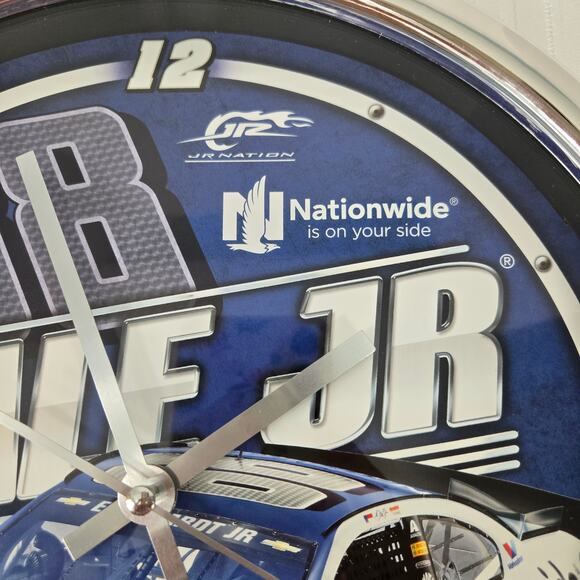 Dale Earnhardt Jr #88 Nationwide Nascar 12" Round Battery Quartz Clock 2017 - Picture 3 of 5